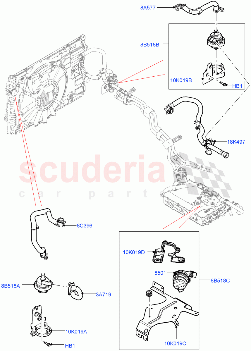 Water Pump (Auxiliary Water Pump Assembly) (1.5L AJ20P3 Petrol High PHEV, Changsu (China)) ((V) FROMKG446857) of Land Rover Land Rover Discovery Sport (2015+) [1.5 I3 Turbo Petrol AJ20P3]