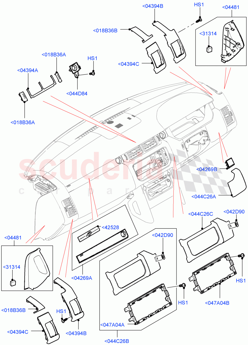 Instrument Panel (Centre, External) of Land Rover Land Rover Range Rover (2012-2021) [4.4 DOHC Diesel V8 DITC]