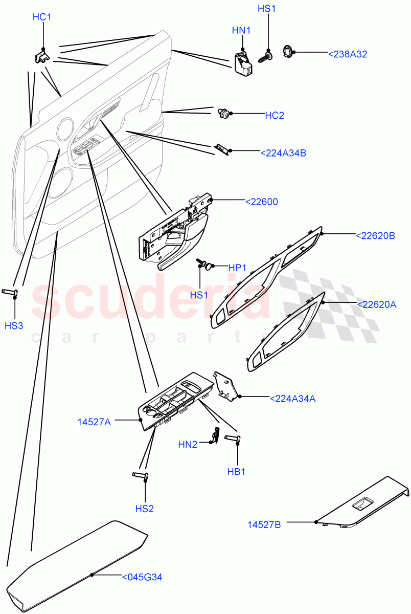 Front Door Trim Installation (5 Door, Halewood (UK)) of Land Rover Land Rover Range Rover Evoque (2012-2018) [2.0 Turbo Diesel]