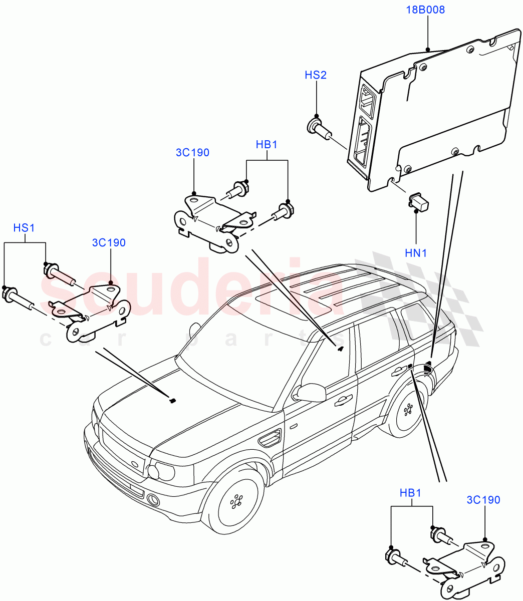 Electronic Damper Control (Less Armoured, With Continuous Variable Damping) ((V) FROMAA000001) of Land Rover Land Rover Range Rover Sport (2010-2013) [3.0 Diesel 24V DOHC TC]