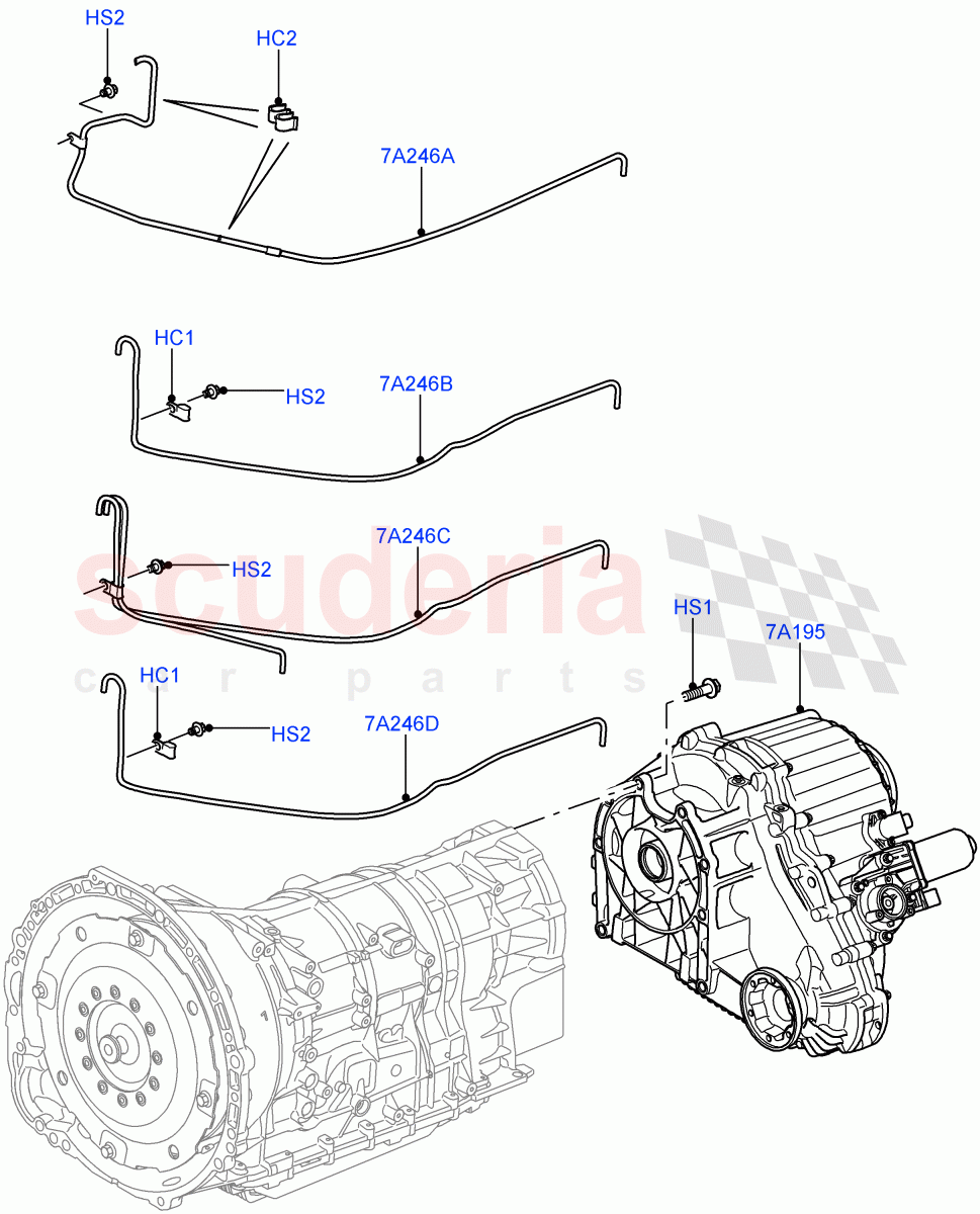 Transfer Drive Case (6 Speed Auto ZF 6HP26 Steptronic, 8 Speed Auto Trans ZF 8HP70 4WD, 6 Speed Auto Transmission ZF 6HP28, 6 Speed Man ZF S6-53) ((V) FROMAA000001, (V) TODA999999) of Land Rover Land Rover Discovery 4 (2010-2016) [3.0 DOHC GDI SC V6 Petrol]