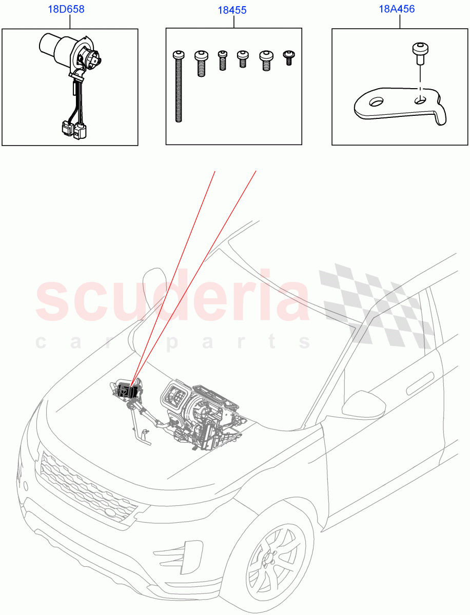 Auxiliary Fuel Fired Pre-Heater (Internal Components, Service Kit) (Itatiaia (Brazil), Fuel Fired Heater With Park Heat, Fuel Heater W/Pk Heat With Remote) of Land Rover Land Rover Range Rover Evoque (2019+) [2.0 Turbo Petrol AJ200P]