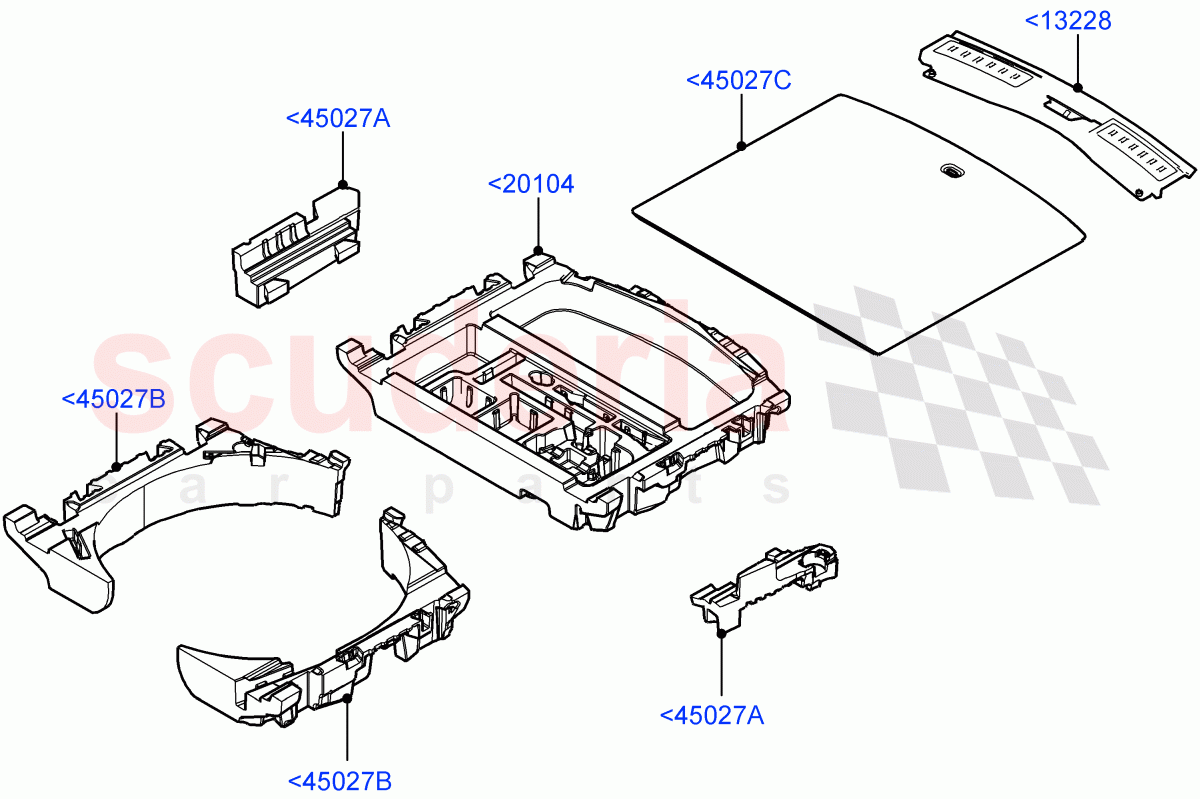Load Compartment Trim (Stowage Compartment, Floor) (Changsu (China)) of Land Rover Land Rover Range Rover Evoque (2019+) [2.0 Turbo Diesel AJ21D4]