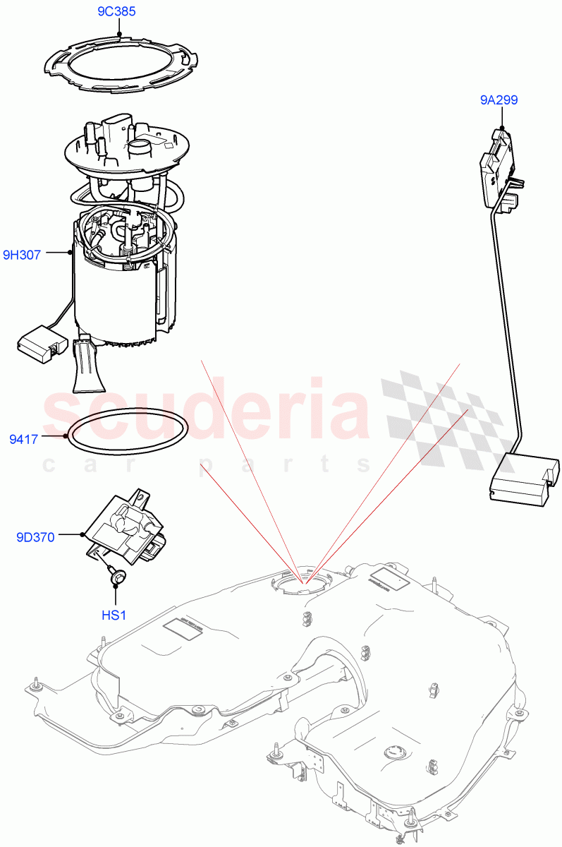 Fuel Pump And Sender Unit (Nitra Plant Build) (5.0 Petrol AJ133 DOHC CDA) ((V) FROMM2000001) of Land Rover Land Rover Defender (2020+) [5.0 OHC SGDI SC V8 Petrol]