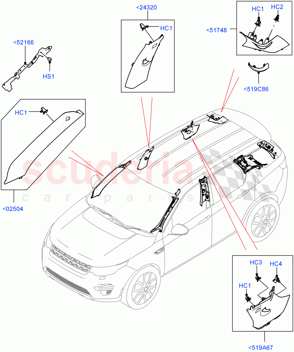 Side Trim (Front And Rear) (Itatiaia (Brazil)) ((V) FROMGT000001) of Land Rover Land Rover Discovery Sport (2015+) [2.0 Turbo Diesel]