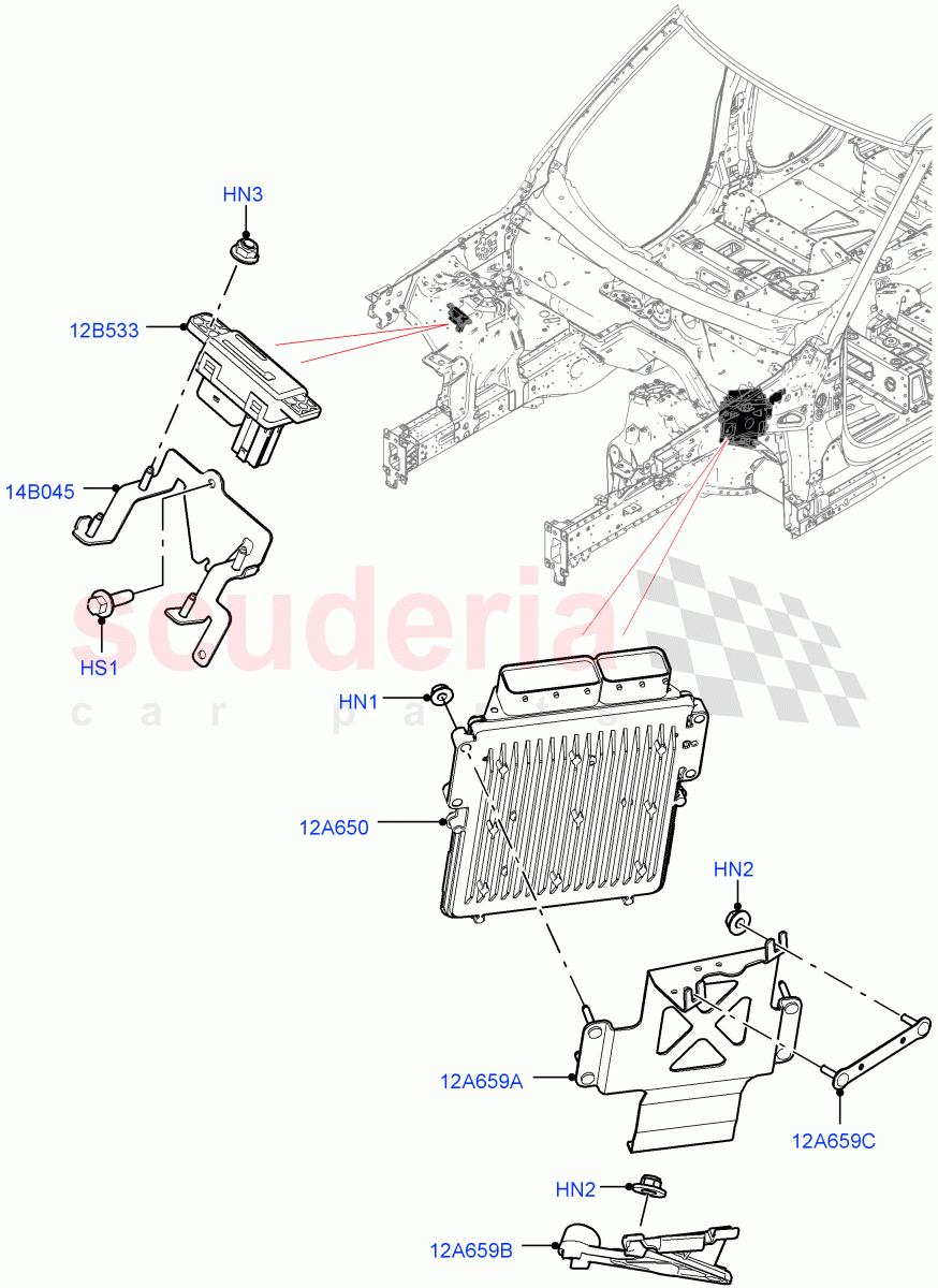 Engine Modules And Sensors (Solihull Plant Build) (2.0L I4 DSL MID DOHC AJ200, 2.0L I4 DSL HIGH DOHC AJ200) ((V) FROMHA000001) of Land Rover Land Rover Discovery 5 (2017+) [2.0 Turbo Diesel]