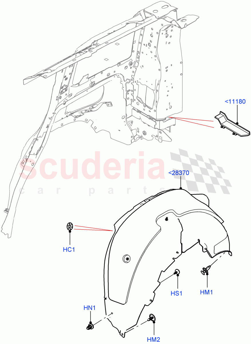 Side Panels - Inner (Wheelarch) of Land Rover Land Rover Defender (2020+) [3.0 I6 Turbo Diesel AJ20D6]