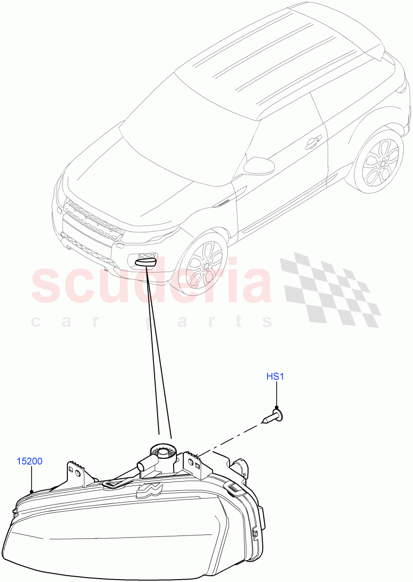 Front Fog Lamps (Itatiaia (Brazil), With Front Fog Lamps, With Smoked Front Fog Lamps) ((V) FROMGT000001) of Land Rover Land Rover Range Rover Evoque (2012-2018) [2.2 Single Turbo Diesel]