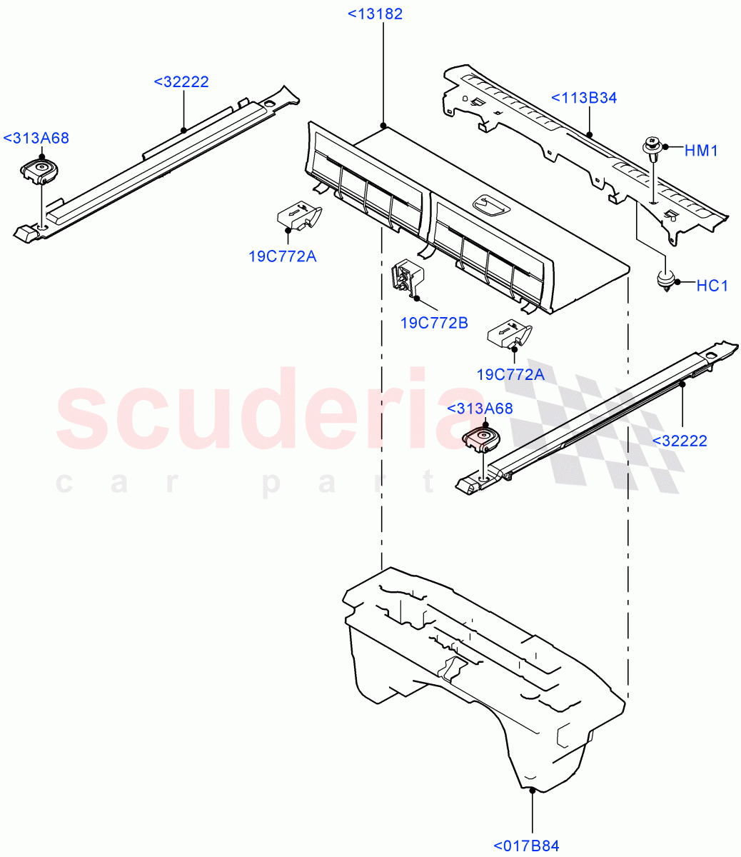 Load Compartment Trim (Floor) (With 7 Seat Configuration) of Land Rover Land Rover Range Rover Sport (2014+) [3.0 DOHC GDI SC V6 Petrol]