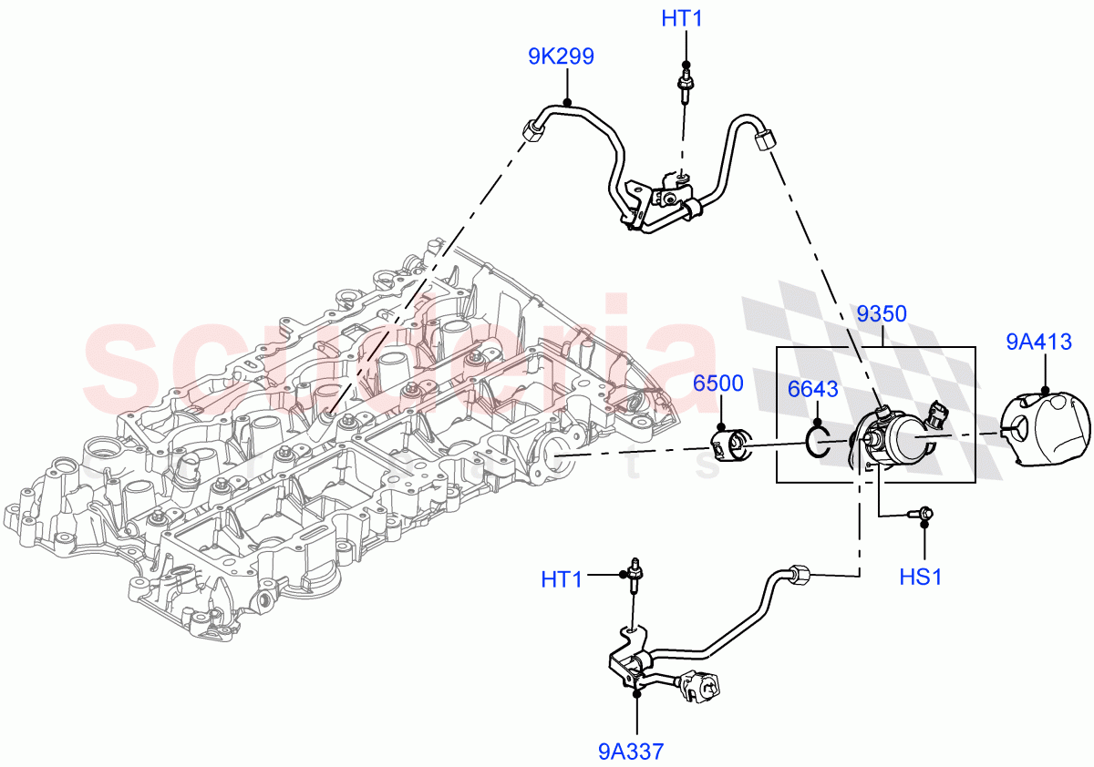 Fuel Injection Pump-Engine Mounted (3.0L AJ20P6 Petrol High) ((V) FROMKA000001) of Land Rover Land Rover Range Rover Sport (2014+) [3.0 I6 Turbo Petrol AJ20P6]