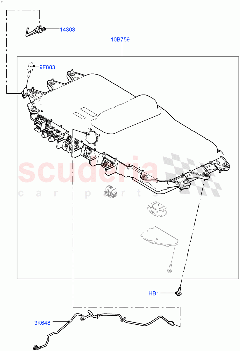 Hybrid Electrical Modules (Traction Battery) (Electric Engine Battery-PHEV) ((V) FROMLH000001) of Land Rover Land Rover Range Rover Evoque (2019+) [2.0 Turbo Diesel AJ21D4]