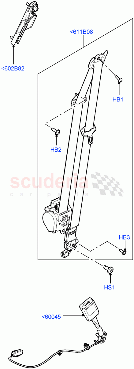 Front Seat Belts (Itatiaia (Brazil)) ((V) FROMGT000001) of Land Rover Land Rover Range Rover Evoque (2012-2018) [2.0 Turbo Petrol AJ200P]