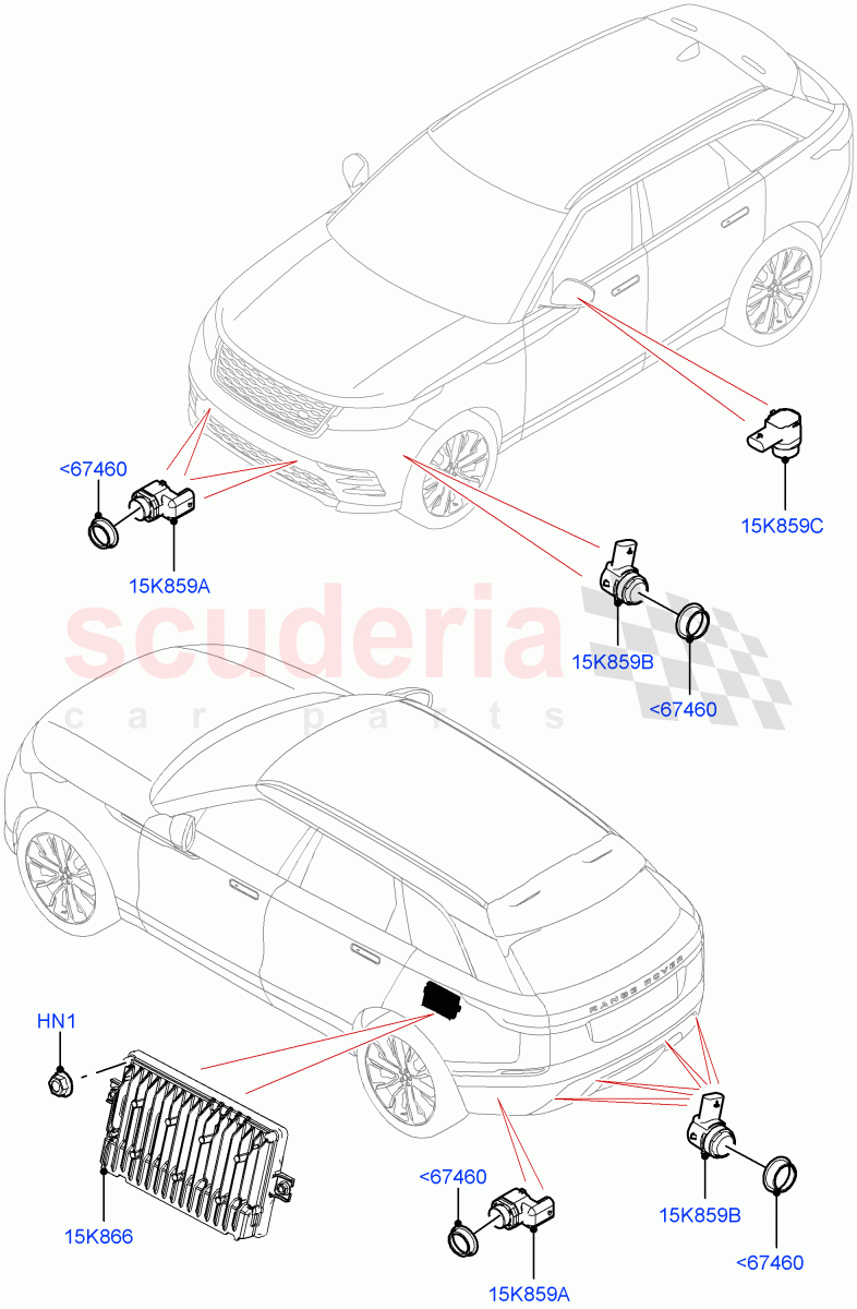 Parking Distance Control ((V) FROMMA000001) of Land Rover Land Rover Range Rover Velar (2017+) [2.0 Turbo Diesel AJ21D4]
