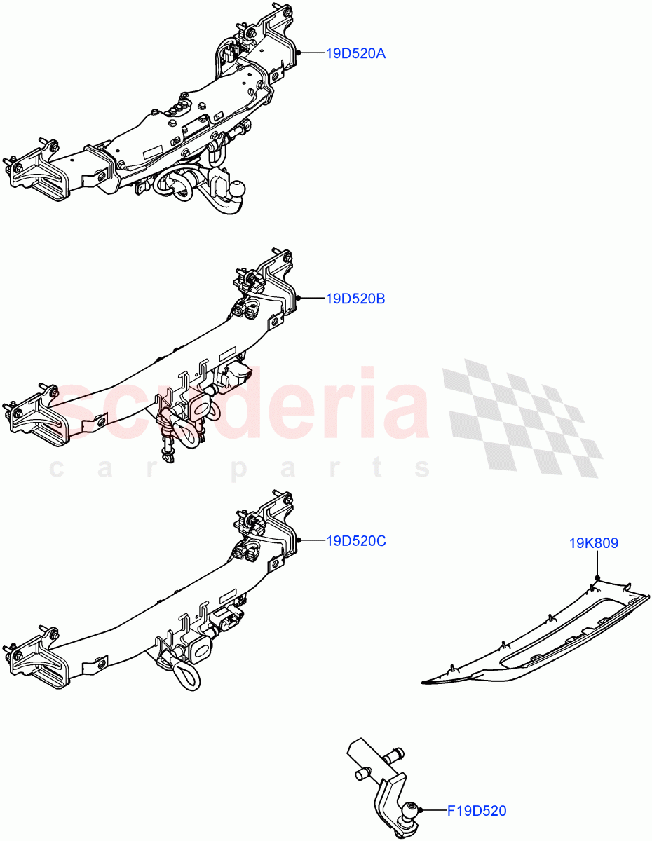 Towing Equipment of Land Rover Land Rover Range Rover (2022+) [3.0 I6 Turbo Diesel AJ20D6]
