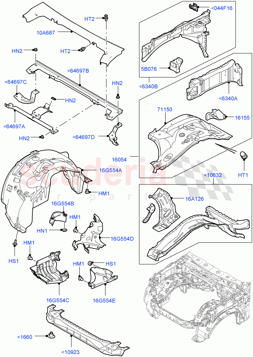 Front Panels, Aprons & Side Members ((V) FROMAA000001) of Land Rover Land Rover Discovery 4 (2010-2016) [4.0 Petrol V6]