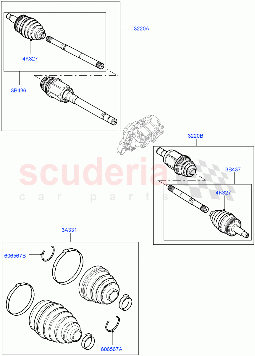 Drive Shaft - Front Axle Drive (Drive Shaft & Boot Kits) ((V) FROMAA000001) of Land Rover Land Rover Range Rover Sport (2010-2013) [3.6 V8 32V DOHC EFI Diesel]