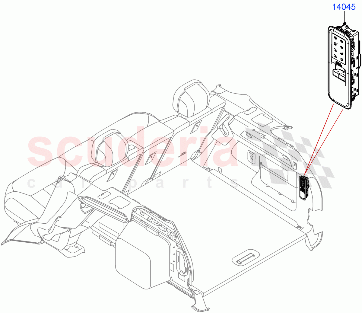 Switches (Luggage Compartment) (Less 3rd Row Rear Seat) of Land Rover Land Rover Range Rover (2022+) [3.0 I6 Turbo Diesel AJ20D6]