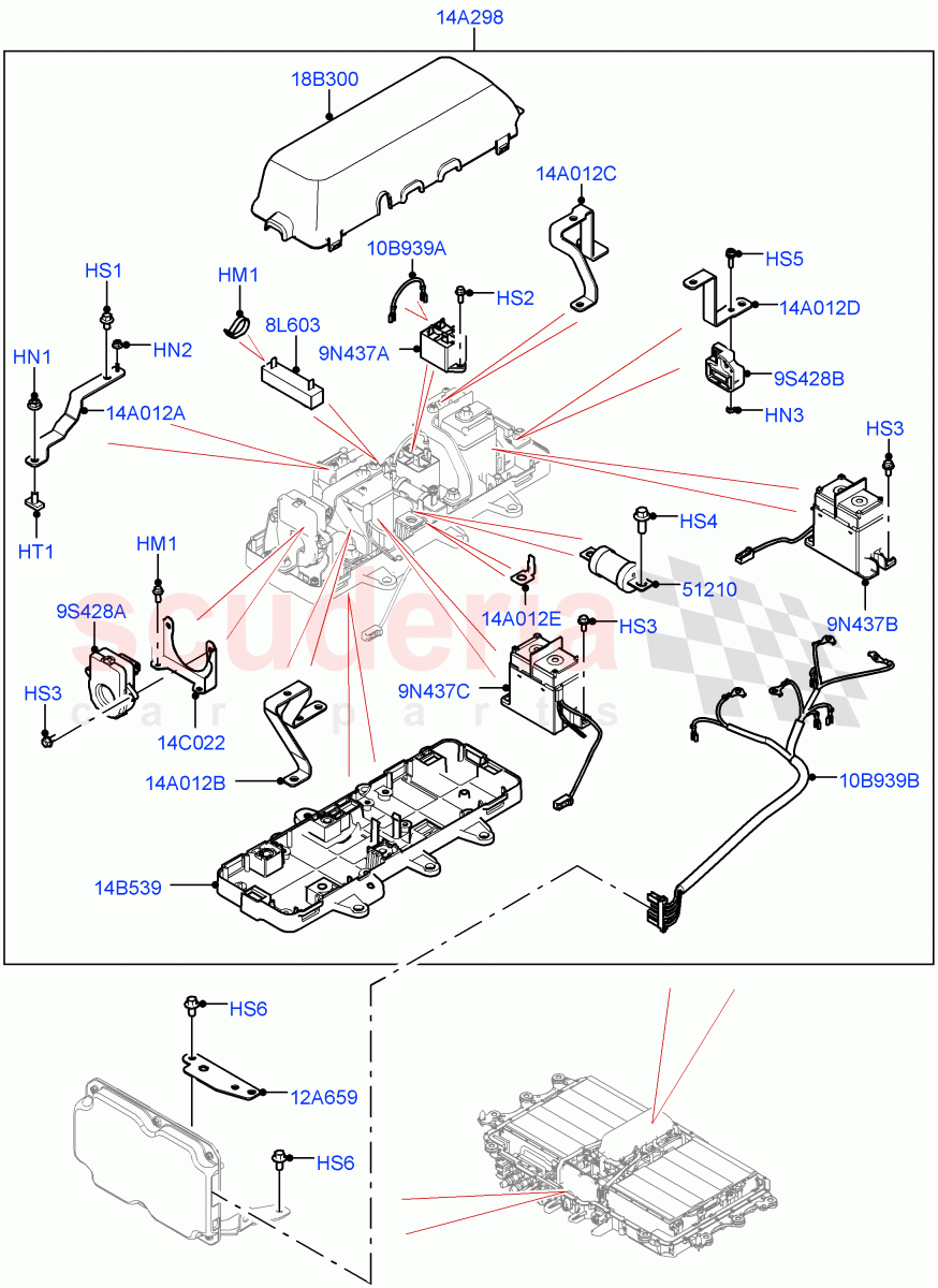 Hybrid Electrical Modules (High Voltage Battery Electrical Module) (Changsu (China), Electric Engine Battery-PHEV) ((V) FROMKG446857) of Land Rover Land Rover Discovery Sport (2015+) [2.2 Single Turbo Diesel]
