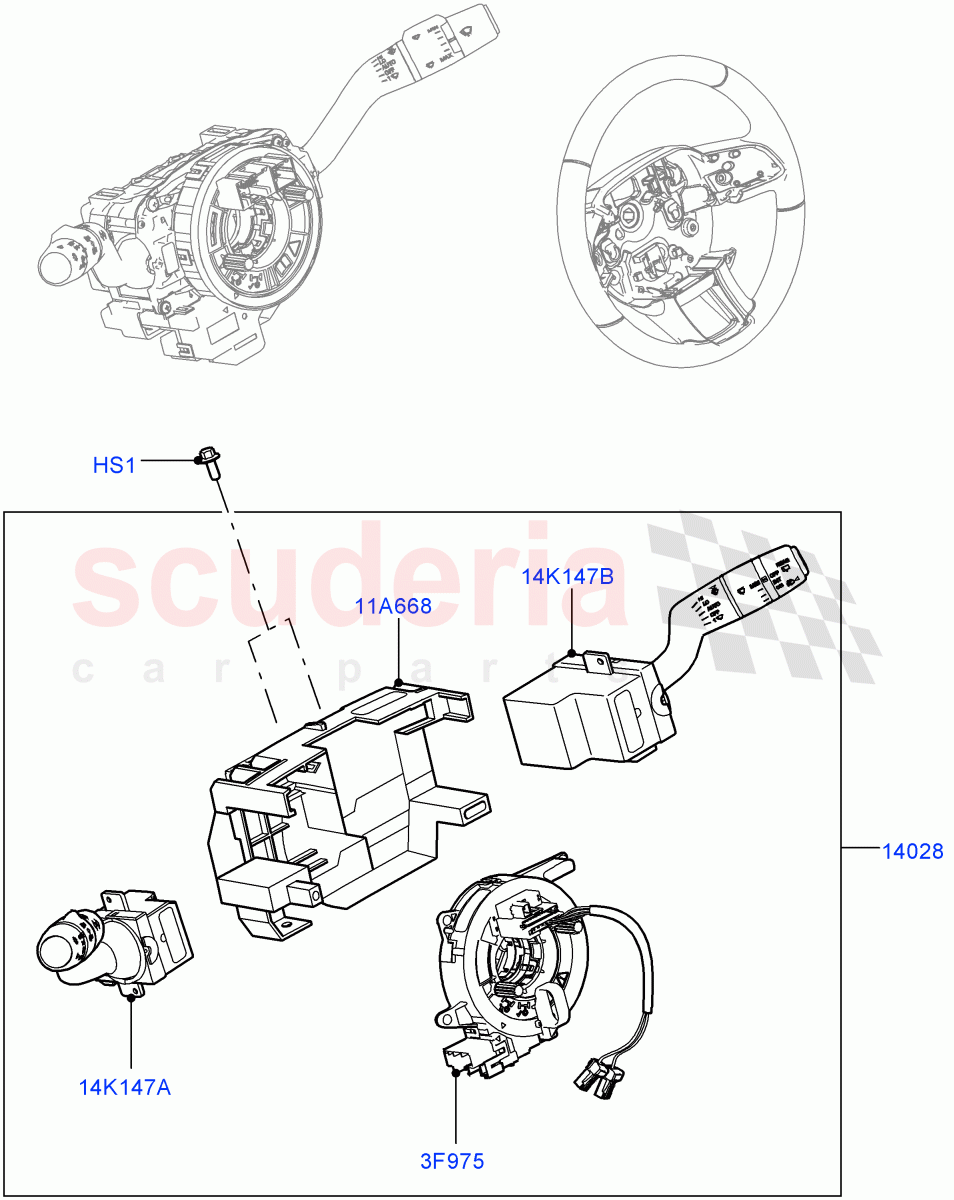 Switches (Steering Column) (Changsu (China)) ((V) FROMFG000001) of Land Rover Land Rover Discovery Sport (2015+) [2.0 Turbo Diesel AJ21D4]