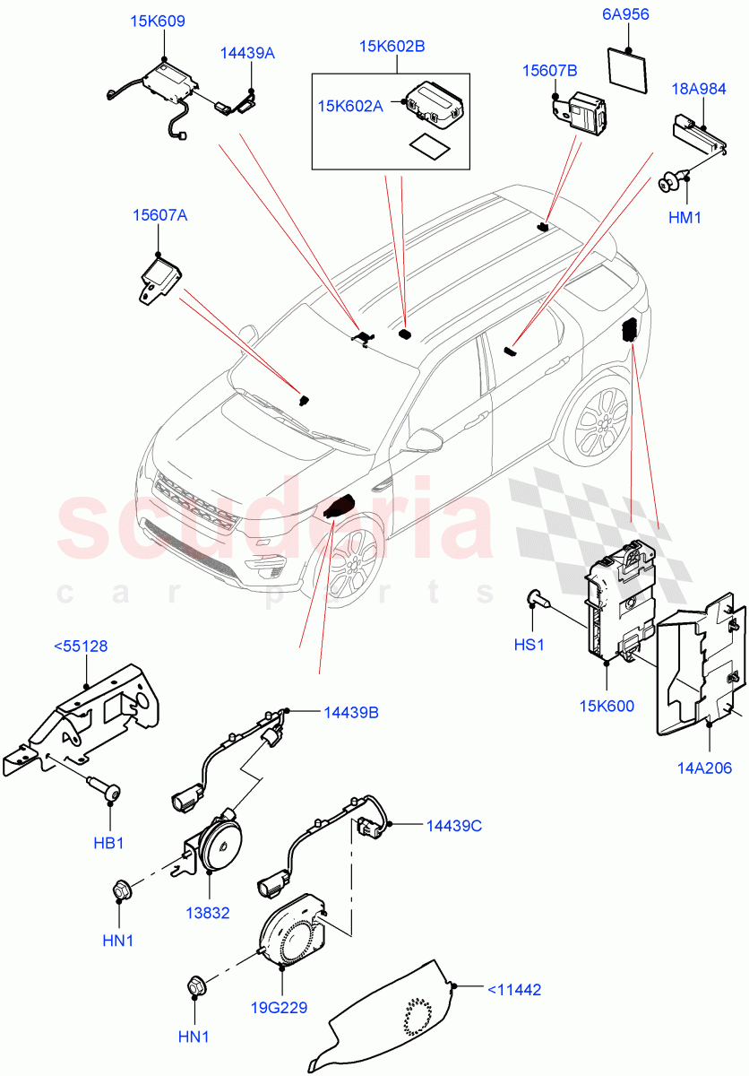 Anti-Theft Alarm Systems (Halewood (UK)) of Land Rover Land Rover Discovery Sport (2015+) [2.2 Single Turbo Diesel]