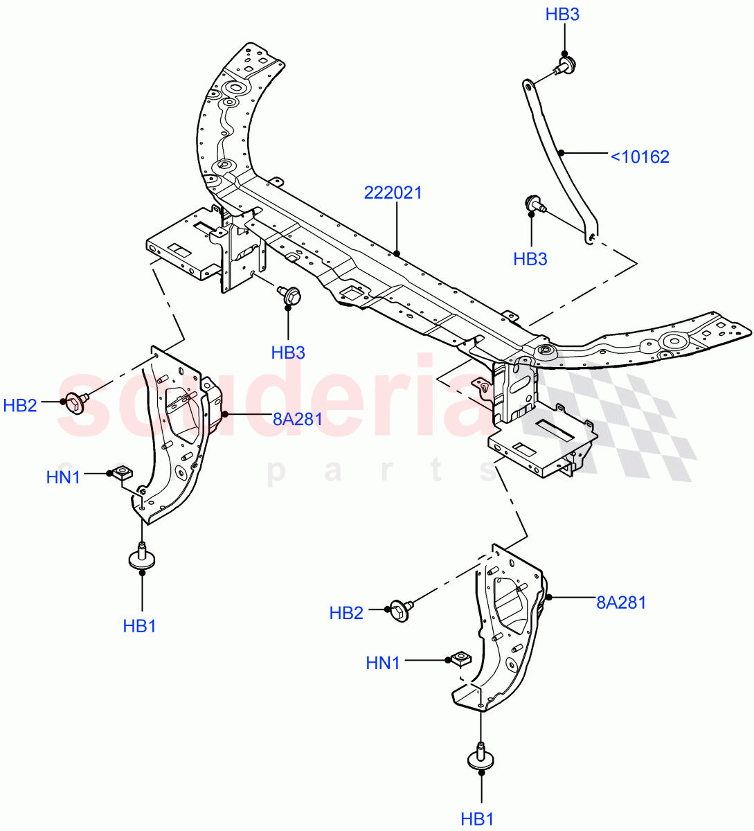 Front Panels, Aprons & Side Members (Front End) (Changsu (China)) ((V) FROMEG000001) of Land Rover Land Rover Range Rover Evoque (2012-2018) [2.0 Turbo Diesel]