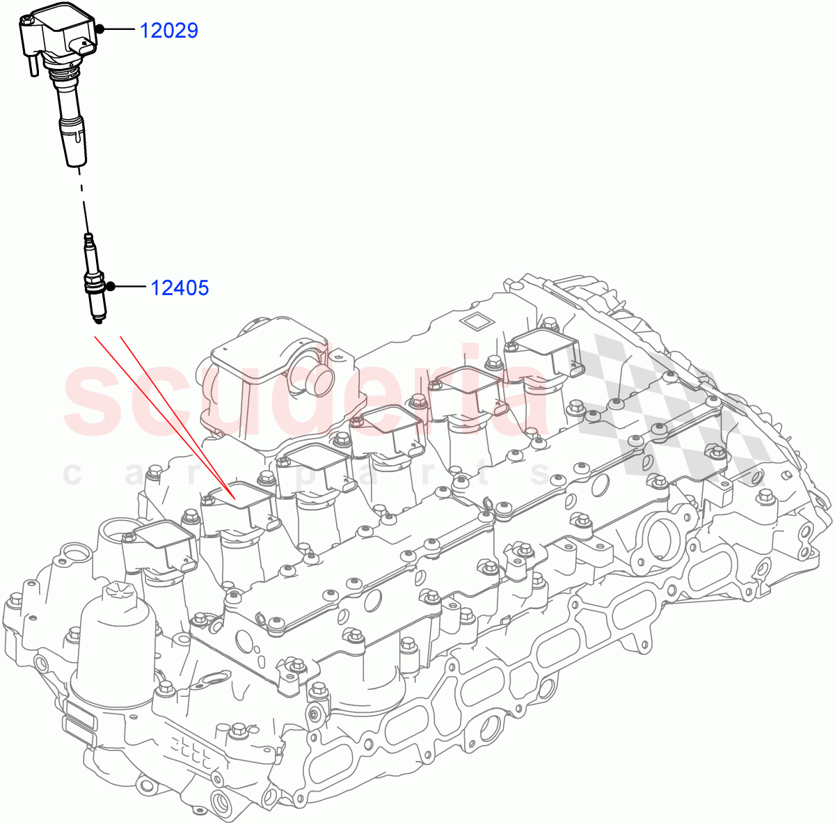 Ignition Coil And Wires/Spark Plugs (3.0L AJ20P6 Petrol High, 3.0L AJ20P6 Petrol PHEV) of Land Rover Land Rover Range Rover (2022+) [3.0 I6 Turbo Petrol AJ20P6]
