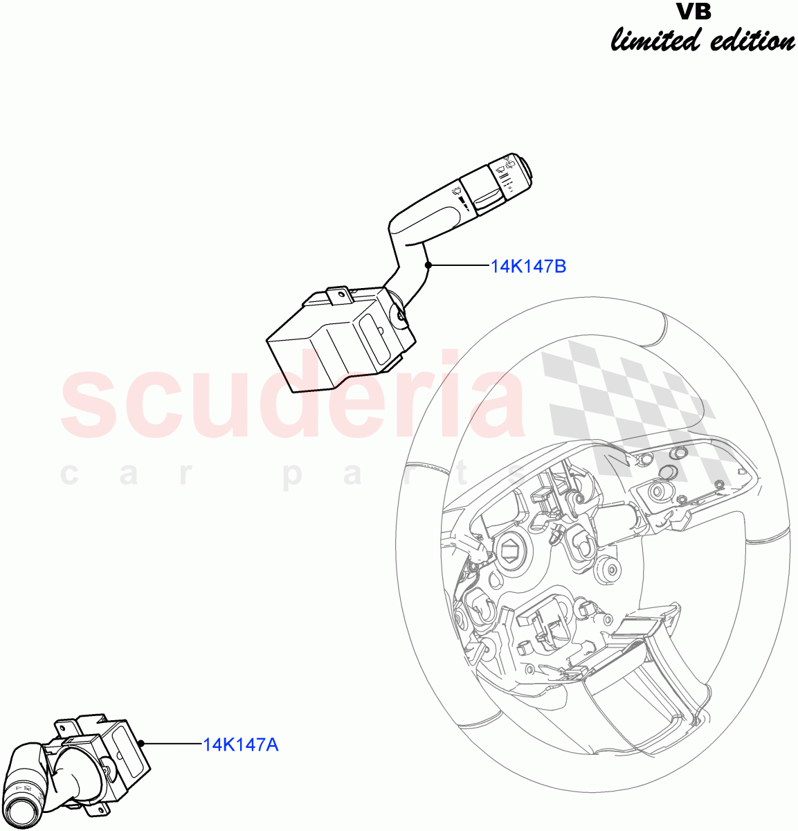 Switches (Steering Column) (Victoria Beckham Limited Edition, Halewood (UK)) of Land Rover Land Rover Range Rover Evoque (2012-2018) [2.0 Turbo Petrol AJ200P]