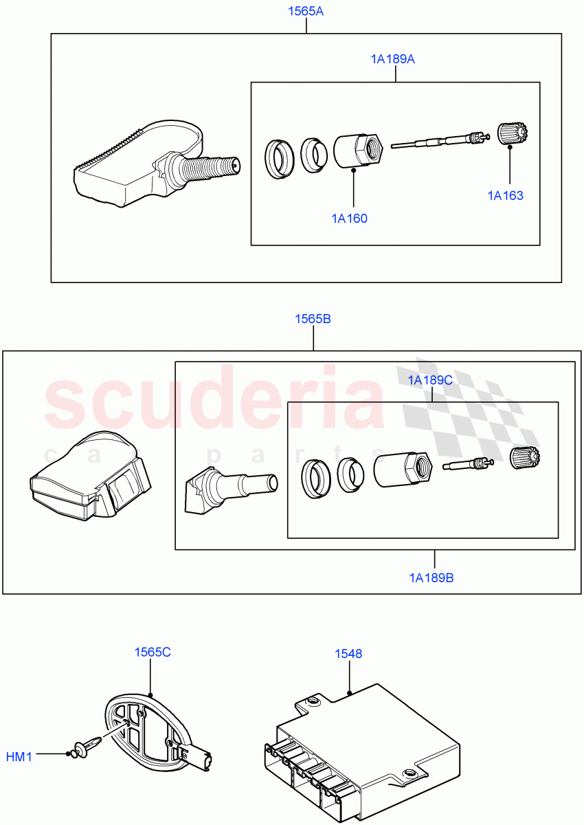 Tyre Pressure Monitor System ((V) FROM6A000001, (V) TO9A999999) of Land Rover Land Rover Range Rover Sport (2005-2009) [4.2 Petrol V8 Supercharged]