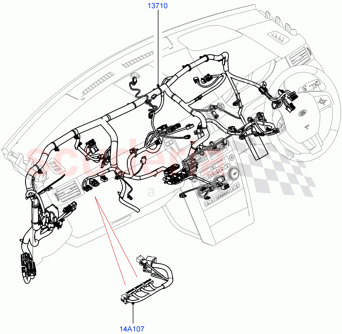 Electrical Wiring - Engine And Dash (Facia) (Halewood (UK)) of Land Rover Land Rover Discovery Sport (2015+) [1.5 I3 Turbo Petrol AJ20P3]