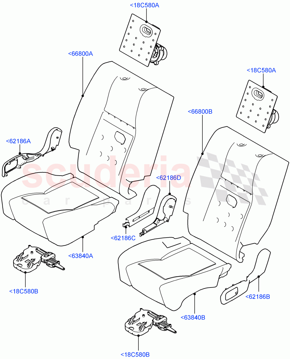 Rear Seat Pads/Valances & Heating (With 40/40 Split Individual Rr Seat) of Land Rover Land Rover Range Rover (2012-2021) [2.0 Turbo Petrol GTDI]