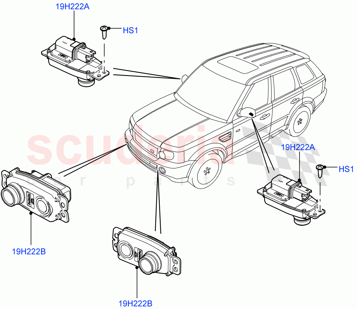 Camera Equipment (Front) ((V) FROMAA000001) of Land Rover Land Rover Range Rover Sport (2010-2013) [3.0 Diesel 24V DOHC TC]