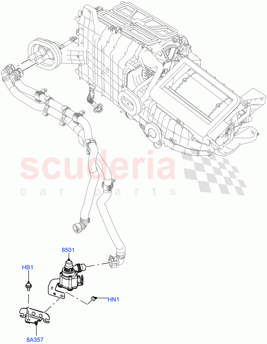 Auxiliary Circulation Coolant Pump (2.0L AJ21D4 Diesel Mid) ((V) FROMMA000001) of Land Rover Land Rover Range Rover Velar (2017+) [3.0 DOHC GDI SC V6 Petrol]