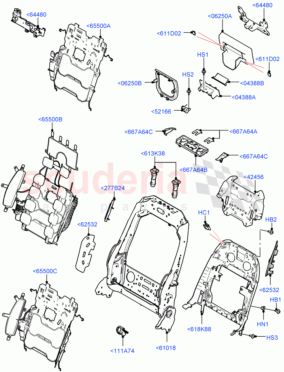 Front Seat Back (Premium Seat Frame) of Land Rover Land Rover Range Rover (2022+) [3.0 I6 Turbo Petrol AJ20P6]