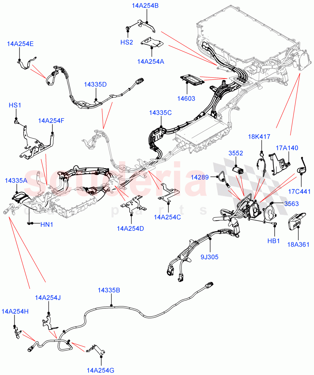 Hybrid Electrical Modules (PHEV Charging Cables And Fixings) (Electric Engine Battery-PHEV) ((V) FROMMA000001) of Land Rover Land Rover Range Rover Velar (2017+) [3.0 Diesel 24V DOHC TC]