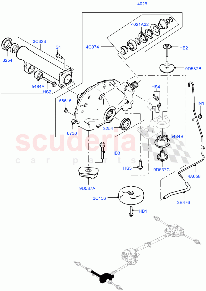 Front Axle Case (8 Speed Auto Trans ZF 8HP70 HEV 4WD) of Land Rover Land Rover Range Rover (2012-2021) [5.0 OHC SGDI NA V8 Petrol]