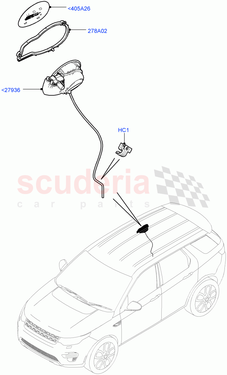 Fuel Tank Filler Door And Controls (Itatiaia (Brazil)) ((V) FROMGT000001) of Land Rover Land Rover Discovery Sport (2015+) [2.0 Turbo Petrol GTDI]