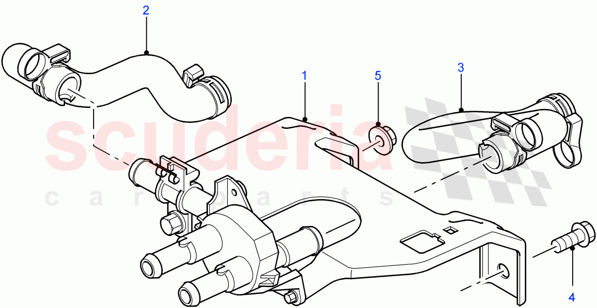 Heater Pipes And Valve Assembly ((V) FROM7A000001) of Land Rover Land Rover Defender (2007-2016)