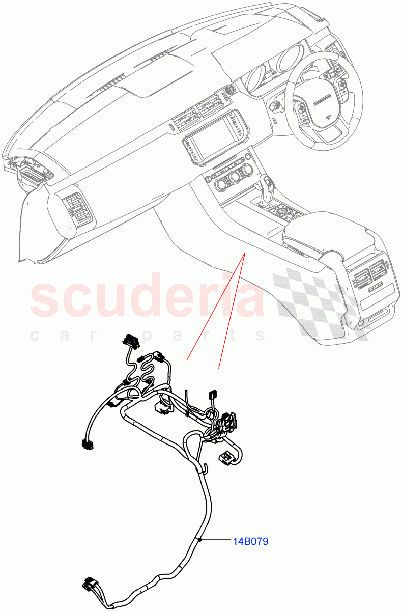 Electrical Wiring - Engine And Dash (Console) ((V) FROMJA000001) of Land Rover Land Rover Range Rover Sport (2014+) [3.0 Diesel 24V DOHC TC]