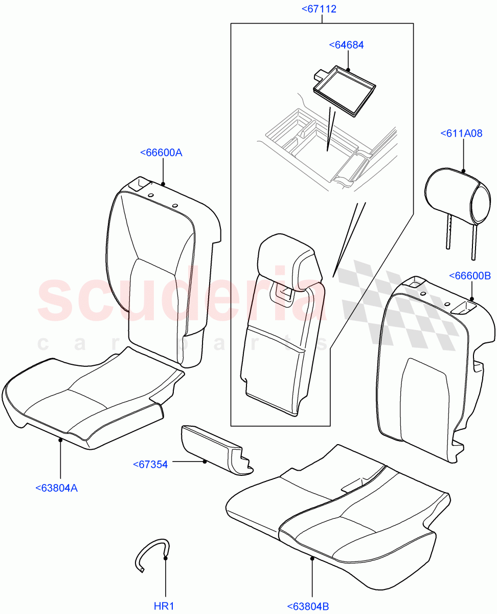 Rear Seat Covers (Standard Leather Blenheim) ((V) FROMAA000001) of Land Rover Land Rover Range Rover (2010-2012) [5.0 OHC SGDI NA V8 Petrol]