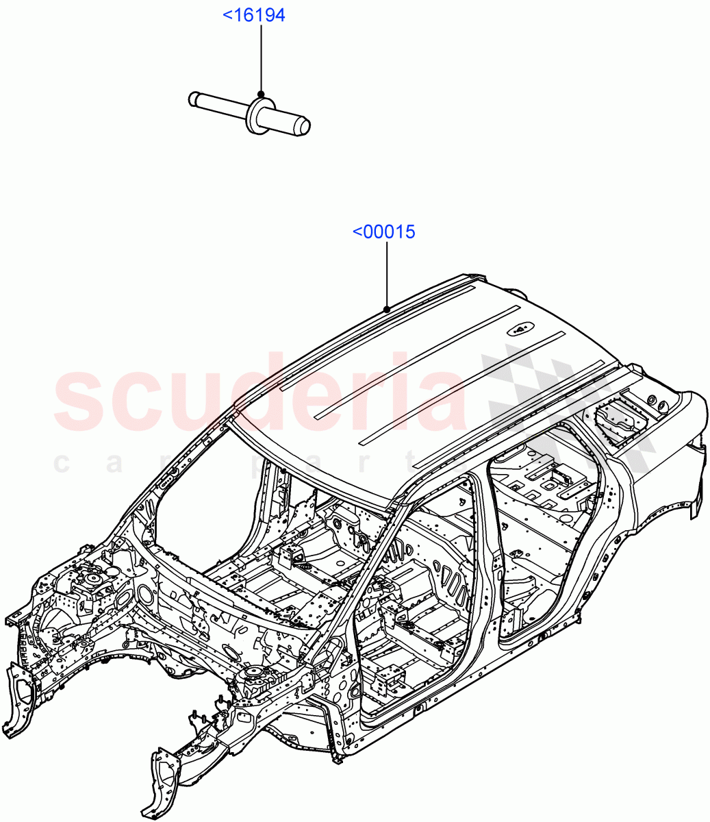 Bodyshell (5 Door, Changsu (China)) ((V) FROMEG000001) of Land Rover Land Rover Range Rover Evoque (2012-2018) [2.0 Turbo Petrol AJ200P]