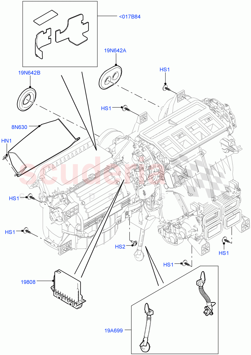 Heater/Air Cond.External Components (Main Unit) of Land Rover Land Rover Range Rover (2012-2021) [2.0 Turbo Petrol GTDI]