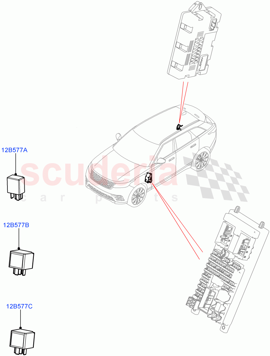 Relays of Land Rover Land Rover Range Rover Velar (2017+) [2.0 Turbo Diesel]