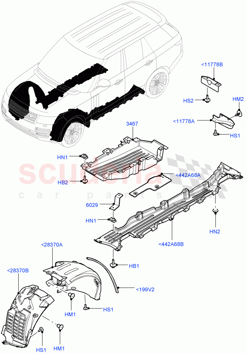 Front Panels, Aprons & Side Members (Apron) of Land Rover Land Rover Range Rover (2012-2021) [5.0 OHC SGDI NA V8 Petrol]