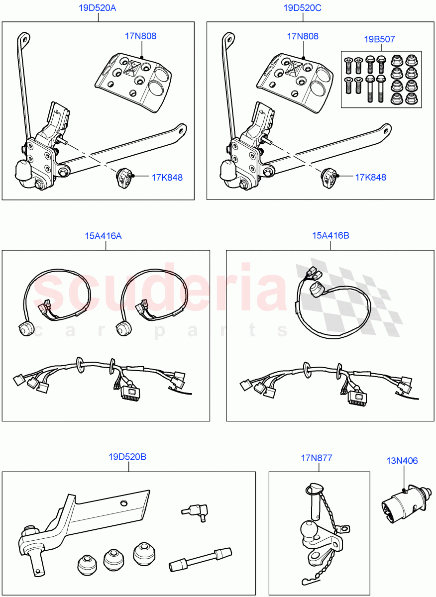 Tow Bar Installation (Accessory) ((V) TO9A999999) of Land Rover Land Rover Range Rover Sport (2005-2009) [2.7 Diesel V6]