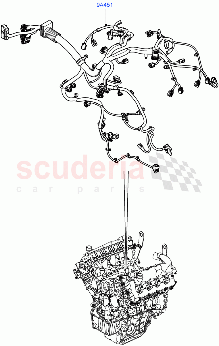 Electrical Wiring - Engine And Dash (3.6L V8 32V DOHC EFi Diesel Lion) ((V) FROM7A000001, (V) TO9A999999) of Land Rover Land Rover Range Rover Sport (2005-2009) [3.6 V8 32V DOHC EFI Diesel]