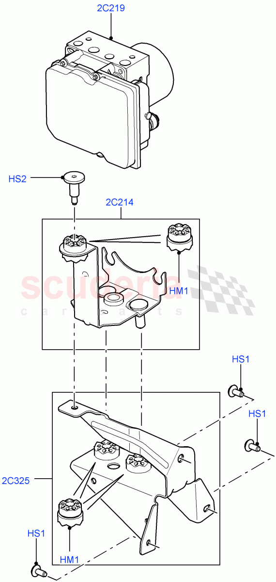Anti-Lock Braking System (ABS Modulator) ((V) FROMAA000001) of Land Rover Land Rover Range Rover (2010-2012) [4.4 DOHC Diesel V8 DITC]