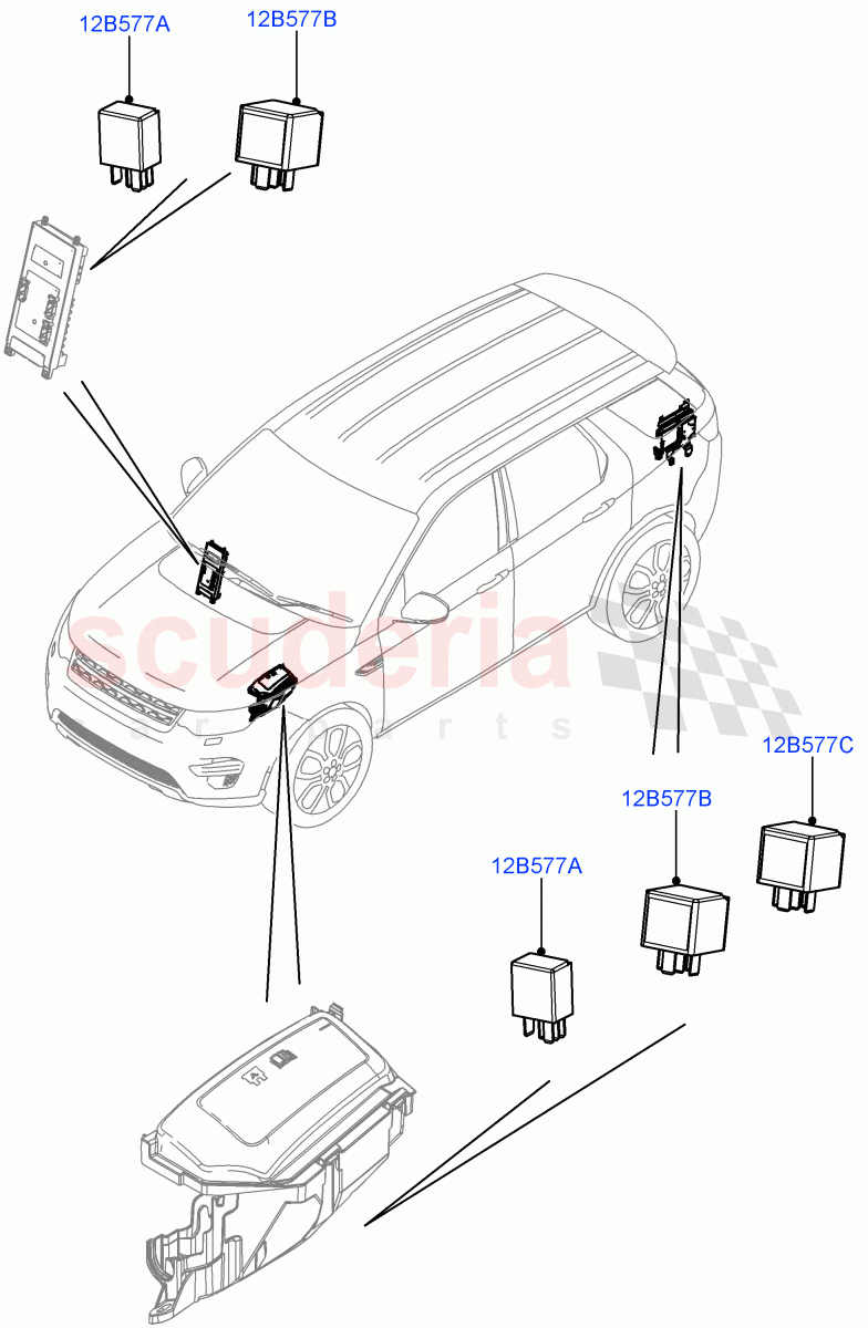 Relays (Changsu (China)) ((V) FROMFG000001) of Land Rover Land Rover Discovery Sport (2015+) [2.2 Single Turbo Diesel]