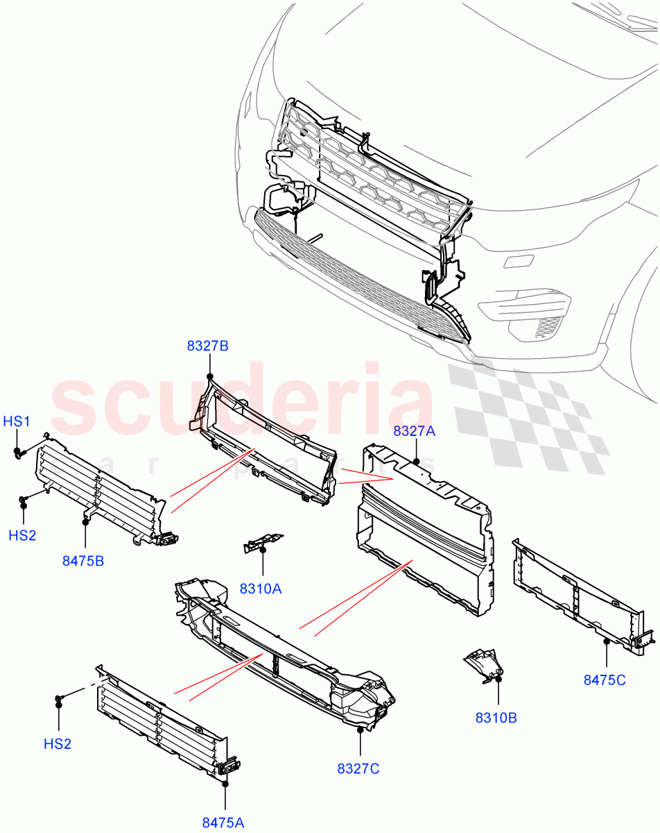 Air Deflectors (Changsu (China)) ((V) FROMKG446857) of Land Rover Land Rover Discovery Sport (2015+) [1.5 I3 Turbo Petrol AJ20P3]