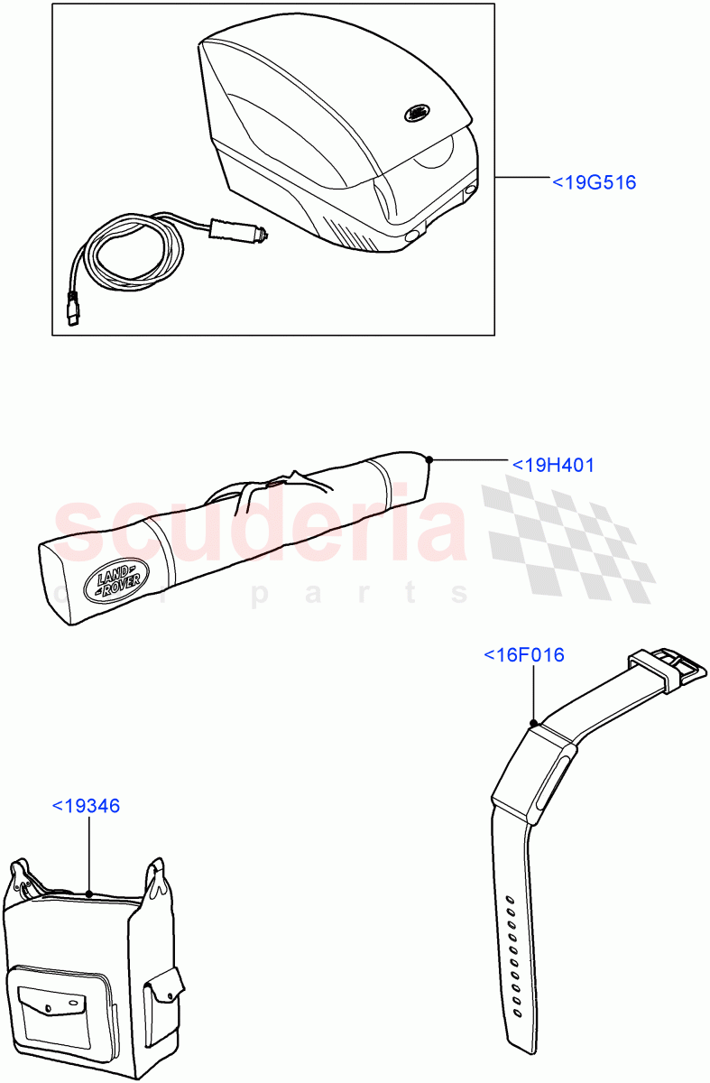 Touring Accessories (Accessory) (Halewood (UK)) of Land Rover Land Rover Range Rover Evoque (2019+) [2.0 Turbo Diesel AJ21D4]
