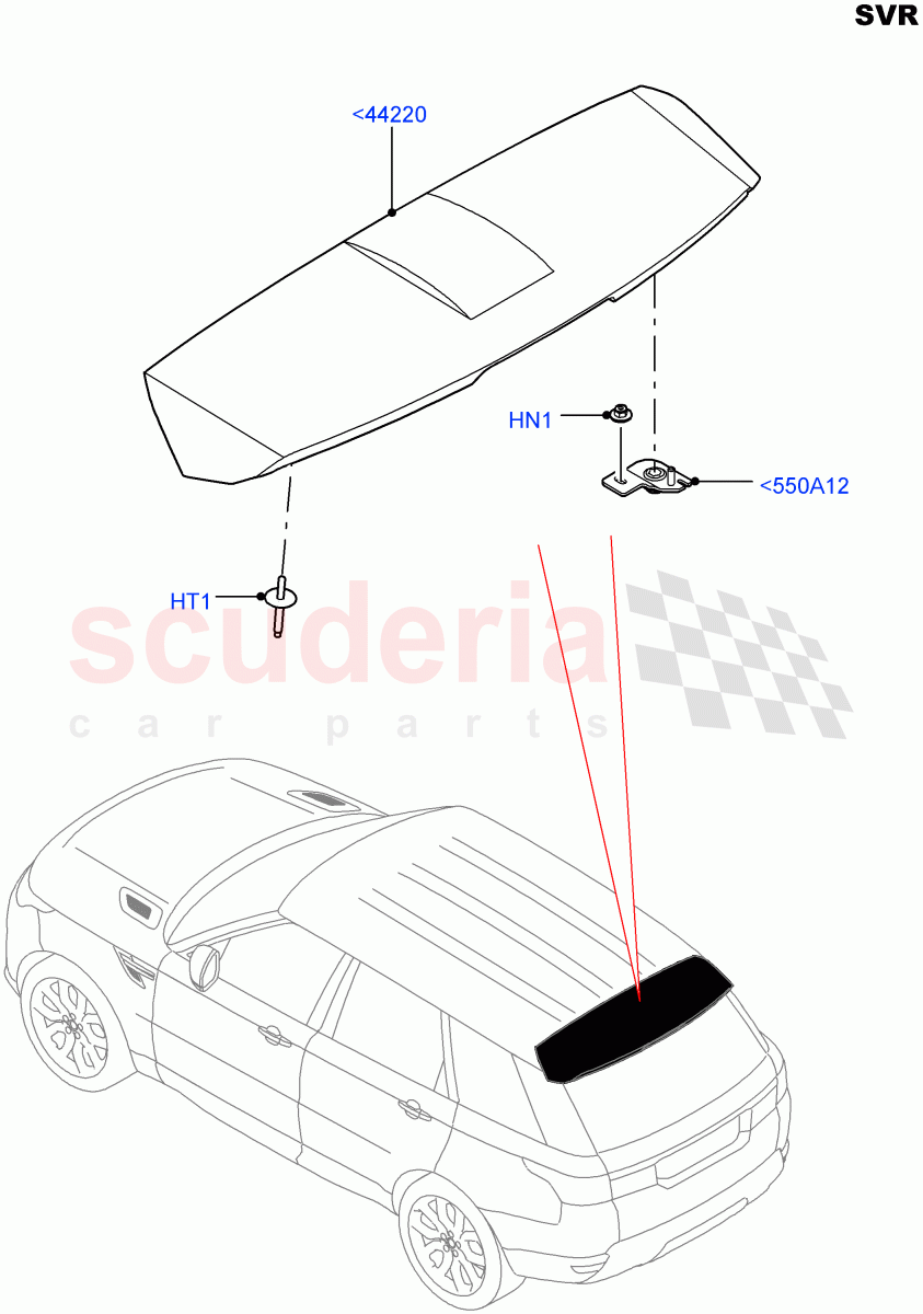Spoiler And Related Parts (SVR Version, SVR) ((V) FROMFA000001) of Land Rover Land Rover Range Rover Sport (2014+) [2.0 Turbo Diesel]